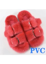 100% Genuine Mink Fur European Luxury Slippers Winter Indoor Slippers Women Slippers Women Slippers