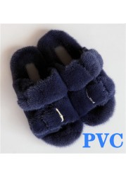 100% Genuine Mink Fur European Luxury Slippers Winter Indoor Slippers Women Slippers Women Slippers