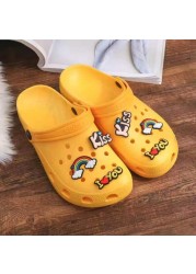 Cave Shoes Women Summer Hollow Outside Wear Slippers Cute Thick Bottom Non-slip Toe Sandals Casual Breathable Buckle Beach Shoes