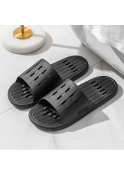 Bathroom Leakage Slippers Women Summer Indoor Bath Non-slip Quick-drying Shoes Couples Home Wear-resistant Sandals Slippers