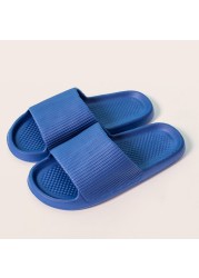 Summer Slippers Mute EVA Platform Sandals Women Slippers Soft Bottom Indoor Men Summer Deodorant Non-slip Household Flip Flops