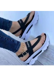 Women's Platform Wedges Sandals Ladies 2022 New Summer Sandals Buckle Non-slip Beach Sandals Plus Size 35~43 Sandalias Femininas