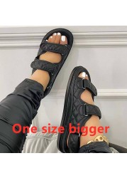 Women's Faux Leather Skirt Female Sandals 2020 Summer Fashion Sports Joker Flats For Women Ins Rome Platform Sandals Women