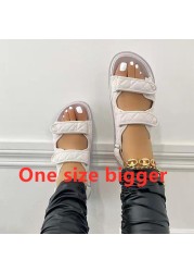 Women's Faux Leather Skirt Female Sandals 2020 Summer Fashion Sports Joker Flats For Women Ins Rome Platform Sandals Women