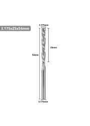 XCAN Up Down Cutter 3.175/4/5/6/8/10mm Shank CNC Router Bit for Woodworking 2 Flute Carbide End Mill Wood Mills Cutter