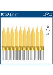 XCAN 1/8'' Shank Milling Cutter CNC Engraving Bit Kit CNC Router Bits Carbide End Mill Woodworking Mining Tools