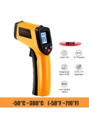 Infrared Thermometer C/F Non-Contact Thermometer GM320 Industrial Digital IR Thermometer -50~380/-50~600℃°C