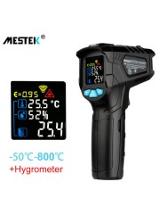 Mestek IR01 Series Digital Infrared Thermometer -50~380/550/800 Degree Non Contact Thermometer Gun Thermometer with Color Display