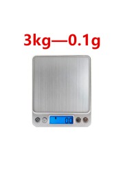 ميزان رقمي 3000g/0.1g موازين رقمية ميزان 500g/0.01g LCD ميزان مجوهرات شخصي رقمي مقياس صغير غرام مقياس الخبز