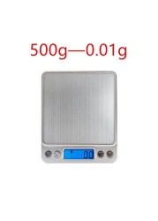 ميزان رقمي 3000g/0.1g موازين رقمية ميزان 500g/0.01g LCD ميزان مجوهرات شخصي رقمي مقياس صغير غرام مقياس الخبز