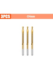 3/4/5/6pcs Cobalt Drill Bit Spiral Screw Metric Composite Tap Drill Bits Drill Polishing Woodworking HSS Twist Drilling Tools