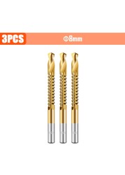 3/4/5/6pcs Cobalt Drill Bit Spiral Screw Metric Composite Tap Drill Bits Drill Polishing Woodworking HSS Twist Drilling Tools