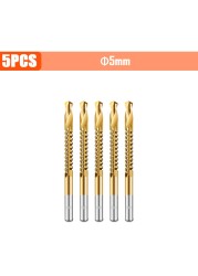 3/4/5/6pcs Cobalt Drill Bit Spiral Screw Metric Composite Tap Drill Bits Drill Polishing Woodworking HSS Twist Drilling Tools