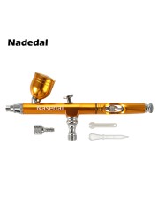 Dual Action Airbrush Red/Gold Gravity Feed 0.3mm Nozzle Cake Decorating Spray Gun Manicure Brushes With Wrench