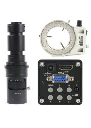 14MP 1080P HDMI VGA Camcorder Digital Microscope 100X 130X 180X 200X 300X 500X C Mount Lens for Phone PCB Soldering Repair