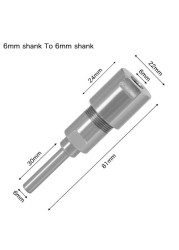 Binoax Router Bit Extension Rod Collet Drilling Machine Extension Milling Wood Cutting Machine 1/4(1/2) Inch 6/8/12mm Shank