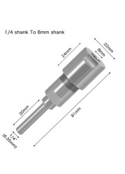 Binoax Router Bit Extension Rod Collet Drilling Machine Extension Milling Wood Cutting Machine 1/4(1/2) Inch 6/8/12mm Shank