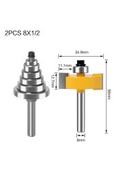 1 مجموعة ، شحن مجاني نك النجارة راوتر بت ، الانتهازي قاطعة المطحنة ، 2 حواف مستقيم بت مع محامل قابل للتعديل