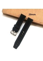 Luxury men's watch strap, silicone rubber, 20mm, 22mm, tag carry strap, Heuer drive timer