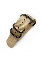 NATO Nylon Strap 20 22 24mm Bracelet Solid Military NATO Fabric Nylon Watch Strap Woven Zulu Straps Bands Belt Buckle Black