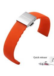 Waterproof silicone watchabnd 20mm 22mm black white red bracelet for Amazfit 2S GTS outdoor silicone strap quick release