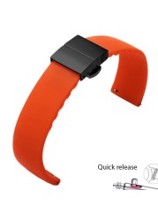 Waterproof silicone watchabnd 20mm 22mm black white red bracelet for Amazfit 2S GTS outdoor silicone strap quick release