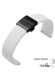 Waterproof silicone watchabnd 20mm 22mm black white red bracelet for Amazfit 2S GTS outdoor silicone strap quick release