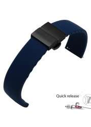 Waterproof silicone watchabnd 20mm 22mm black white red bracelet for Amazfit 2S GTS outdoor silicone strap quick release