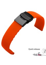 Waterproof silicone watchabnd 20mm 22mm black white red bracelet for Amazfit 2S GTS outdoor silicone strap quick release