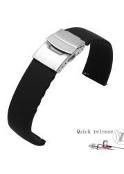 Waterproof silicone watchabnd 20mm 22mm black white red bracelet for Amazfit 2S GTS outdoor silicone strap quick release