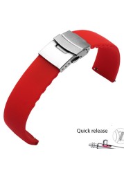 Waterproof silicone watchabnd 20mm 22mm black white red bracelet for Amazfit 2S GTS outdoor silicone strap quick release