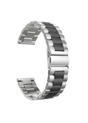 Stainless Steel Straps for Garmin Vivomove HR/Vivoactive 3 4 4s Smart Watch Band Metal Wristband for garmindrive 3/garmindrive Luxe