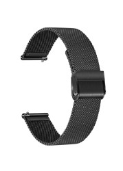 Stainless Steel Straps for Garmin Vivomove HR/Vivoactive 3 4 4s Smart Watch Band Metal Wristband for garmindrive 3/garmindrive Luxe