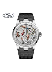 Haofa Carrousel Luxury Mechanical Wristwatch for Men Power Band Sapphire 80 Watch Men Rotation Sapphire 2021