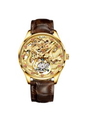 OUPINKE Luxury Brand Men's Mechanical Watches Automatic Automatic Movement Waterproof Sapphire Mirror Tourbillon Skeleton