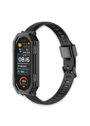 غطاء كامل حزام ل شياو Mi Mi الفرقة 5/mi الفرقة 6 Smartwatch حزام سيليكون اكسسوارات قابل للتعديل أحزمة معصم ل Mi الفرقة 4/5/6