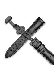 Buzzle Watchband 18mm 19mm 20mm 21mm 22mm 24mm Calf Genuine Leather Watch Band Crocodile Grain Watch Strap for Tissot Seiko