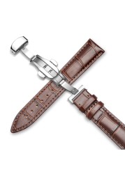 Buzzle Watchband 18mm 19mm 20mm 21mm 22mm 24mm Calf Genuine Leather Watch Band Crocodile Grain Watch Strap for Tissot Seiko