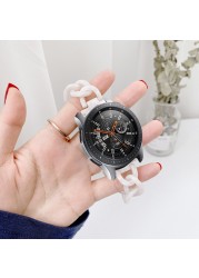 Women Watchband 22mm Strap for Sansong Galaxy Watch 3 45mm Series Resin Strap for Sansong Galaxy Watch 46mm Transparent Bracelet