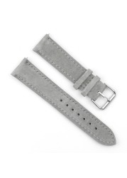 Soft Suede Leather Watch Band 18mm 19mm 20mm 22mm 24mm Blue Watch Straps Stainless Steel Buckle Watch Accessories