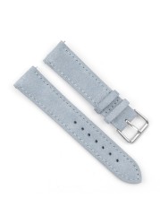 Soft Suede Leather Watch Band 18mm 19mm 20mm 22mm 24mm Blue Watch Straps Stainless Steel Buckle Watch Accessories