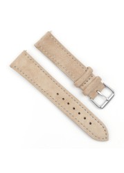 Soft Suede Leather Watch Band 18mm 19mm 20mm 22mm 24mm Blue Watch Straps Stainless Steel Buckle Watch Accessories