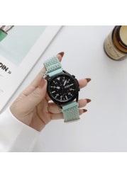 Nylon Solo Loop Strap for Samsung Galaxy Watch 3 41mm 45mm Elastic Fabric Band for Galaxy Gear S3 Classic Watchband