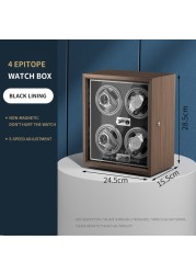 BOLAI luxury brand watch winder wood high-end 2 4 slot automatic watches box with Mabuchi motor watch cabinet watch storage box