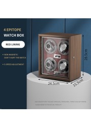 BOLAI luxury brand watch winder wood high-end 2 4 slot automatic watches box with Mabuchi motor watch cabinet watch storage box