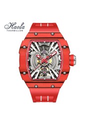 Haofa luxury automatic men's watch skeleton mechanical self-wind luminous movement men's watch 80H power reserve 1906