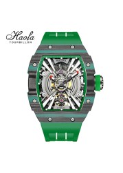 Haofa luxury automatic men's watch skeleton mechanical self-wind luminous movement men's watch 80H power reserve 1906