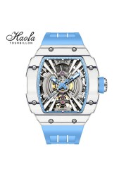 Haofa luxury automatic men's watch skeleton mechanical self-wind luminous movement men's watch 80H power reserve 1906