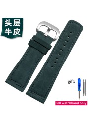 Genuine Leather Watch Band Men For Seven Friday M2/02 P1B/01 P2B/02 First Layer Cowhide Leather Bracelet Female 28mm Watch Strap