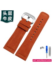 Genuine Leather Watch Band Men For Seven Friday M2/02 P1B/01 P2B/02 First Layer Cowhide Leather Bracelet Female 28mm Watch Strap